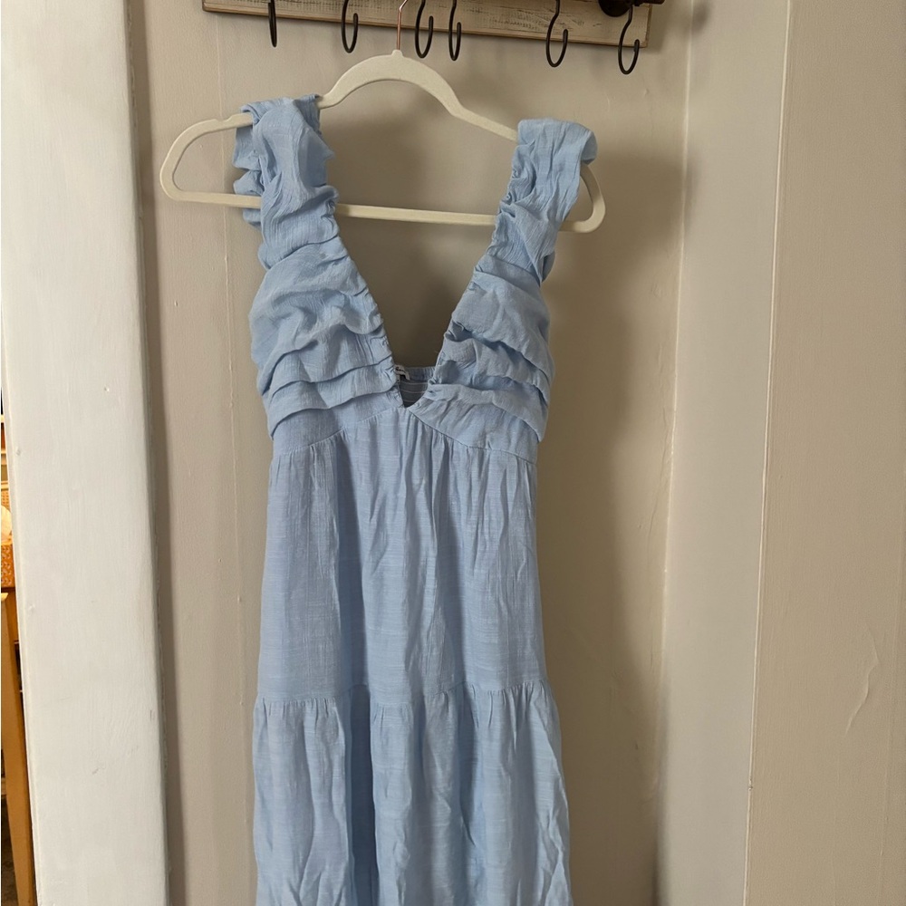 Light Blue Ruffled Sundress